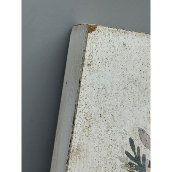 Bloom With Grace Wooden Wall Art Decor - Floral Hexagon Design 9" x 7" READ - Picture 6 of 14